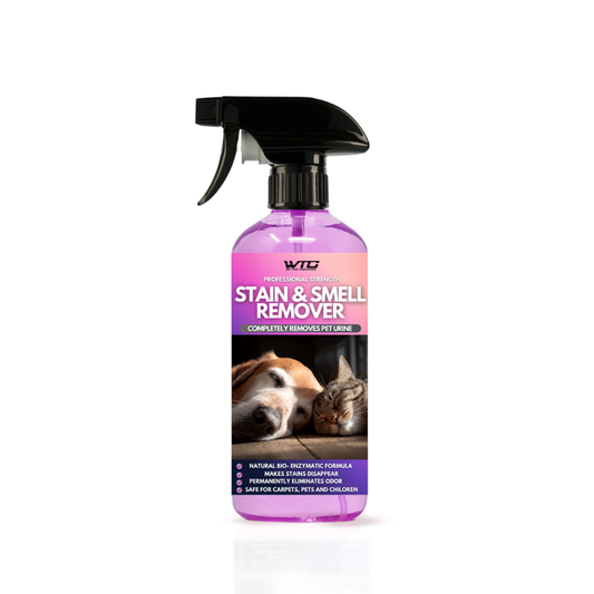 WTC Bio-Enzyme Pet Stain & Odor Eliminator Spray - Smell, Stain & Urine Remover for Cats, Dogs & Other Animals - 500ml Spray Safe for the Home - Neutral
