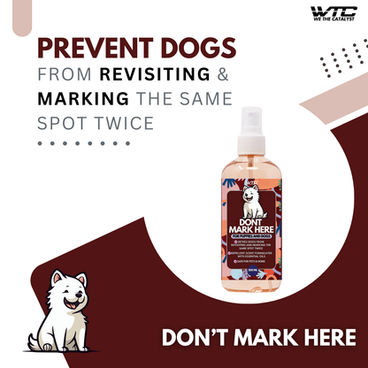 WTC Don't Mark Here 500 ML - No Pee Repellent Spray for Dogs Indoor & Outdoor - Puppy Housebreaking Supplies - Anti Peeing for Dogs and Puppies - Made in India