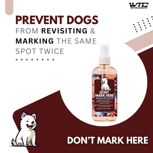 WTC Don't Mark Here 500 ML - No Pee Repellent Spray for Dogs Indoor & Outdoor - Puppy Housebreaking Supplies - Anti Peeing for Dogs and Puppies - Made in India