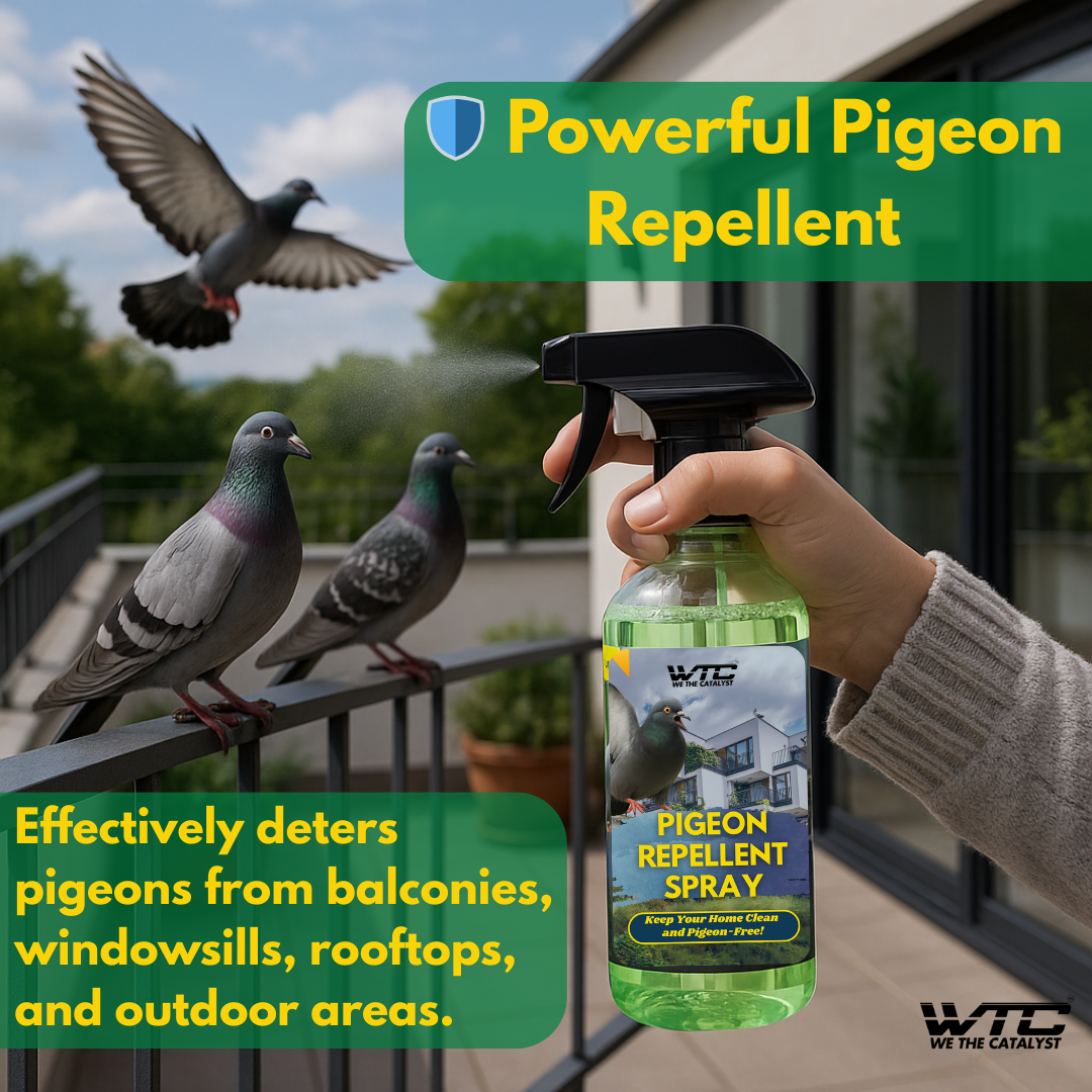 WTC Pigeon Repellent Spray for Home, Bird Deterrent Solution, 500ml