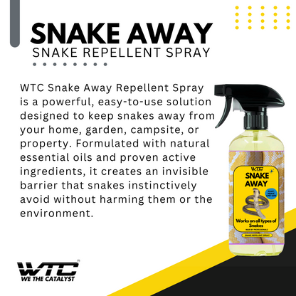 Snake Away Natural Repellent Spray, Plant and Pet Safe, All-Purpose Snake Deterrent (500 ML)