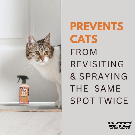 WTC No More Marking Cat Repellent Spray 500 ML, Essential Oil Based Repellent, Safe for Pets and Home