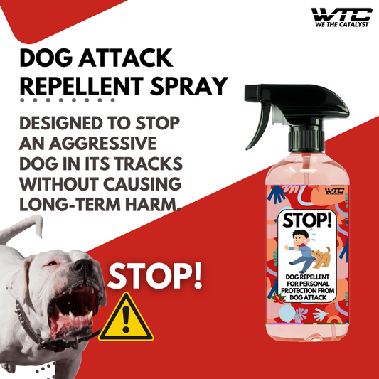 WTC Dog Stop Attack Repellent Spray, Personal Protection from Dog Attack, For Street Dogs & Cats (200 ML)