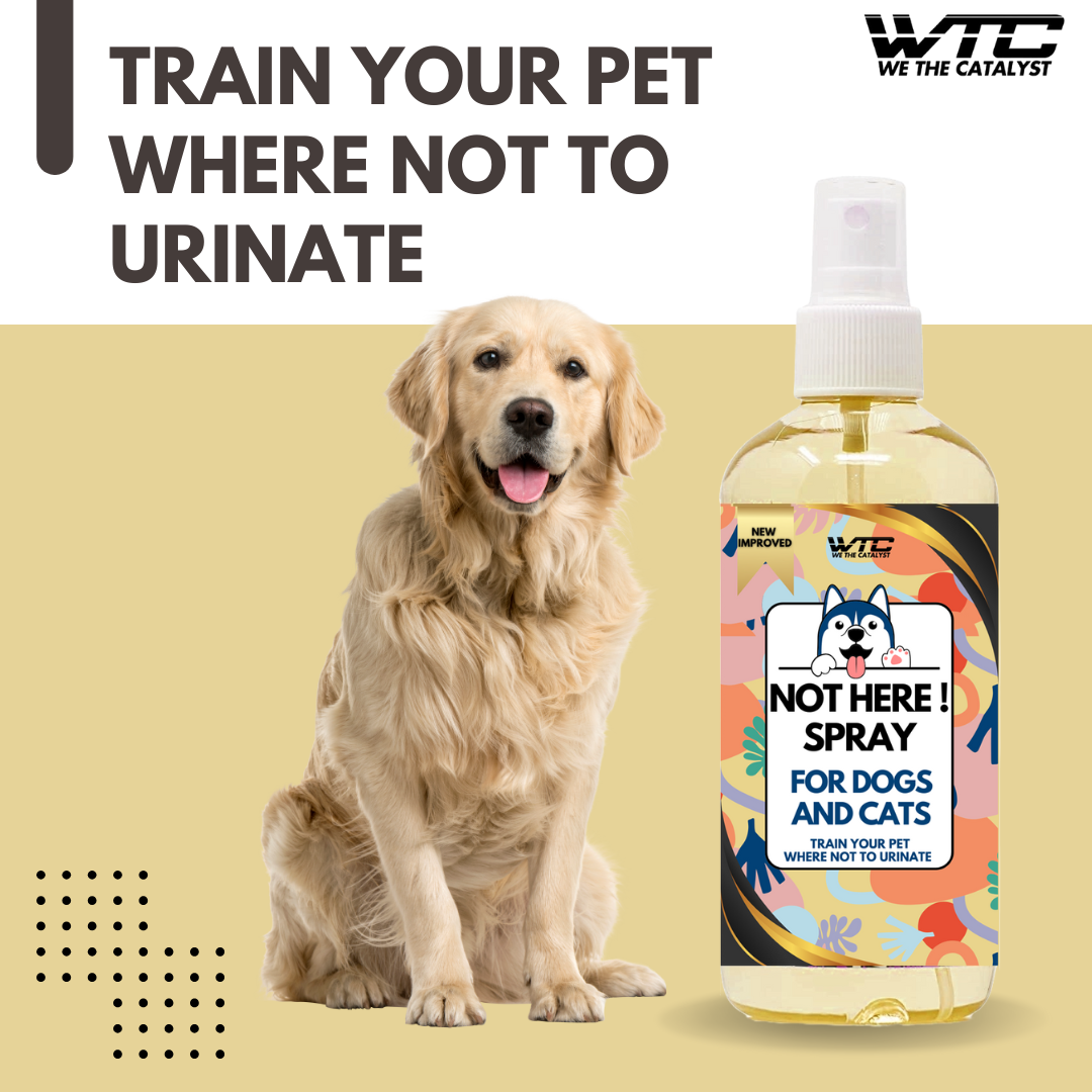 WTC Train Your Pet Not to Urinate 500 ML - Dog Pee Urine and Poo Trainer Natural Spray- Training Corrector- Indoor and Outdoor; Aid Puppies, Dogs - Natural Spray Safe Around Kids
