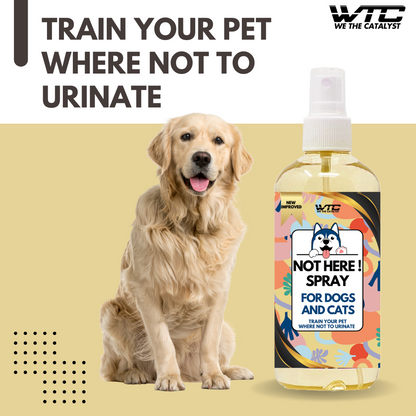 WTC Train Your Pet Not to Urinate 500 ML - Dog Pee Urine and Poo Trainer Natural Spray- Training Corrector- Indoor and Outdoor; Aid Puppies, Dogs - Natural Spray Safe Around Kids