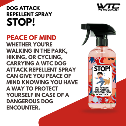 WTC Dog Stop Attack Repellent Spray, Personal Protection from Dog Attack, For Street Dogs & Cats (200 ML)