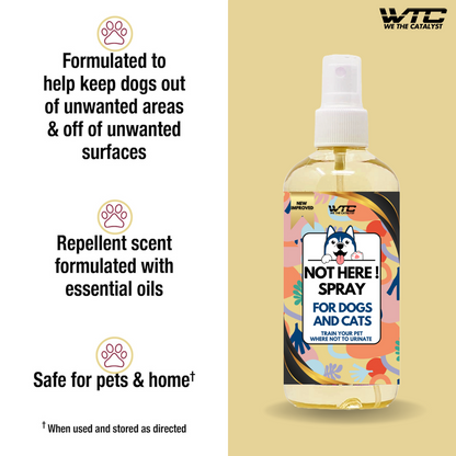 WTC Train Your Pet Not to Urinate 500 ML - Dog Pee Urine and Poo Trainer Natural Spray- Training Corrector- Indoor and Outdoor; Aid Puppies, Dogs - Natural Spray Safe Around Kids