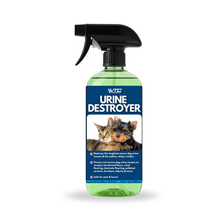 WTC Urine Destroyer Plus Dog, 500 ml, Enzymatic Formula, Quick Action-Cleans,Deodorizes, Disinfects & Home,Pet Areas,Garden & Doctor clinics | Dog Potty and Pee Area Cleaner | Urine Odour Remover