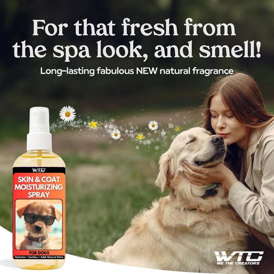 WTC Dog Detangling & Coat Spray (200ml) For Dogs & Puppies | Removes Knots & Tangles | Leaves Coat Silky & Shiny | Ideal for Shih Tzu & Long-Hair Breeds