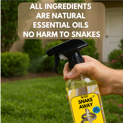 Snake Away Natural Repellent Spray, Plant and Pet Safe, All-Purpose Snake Deterrent (500 ML)