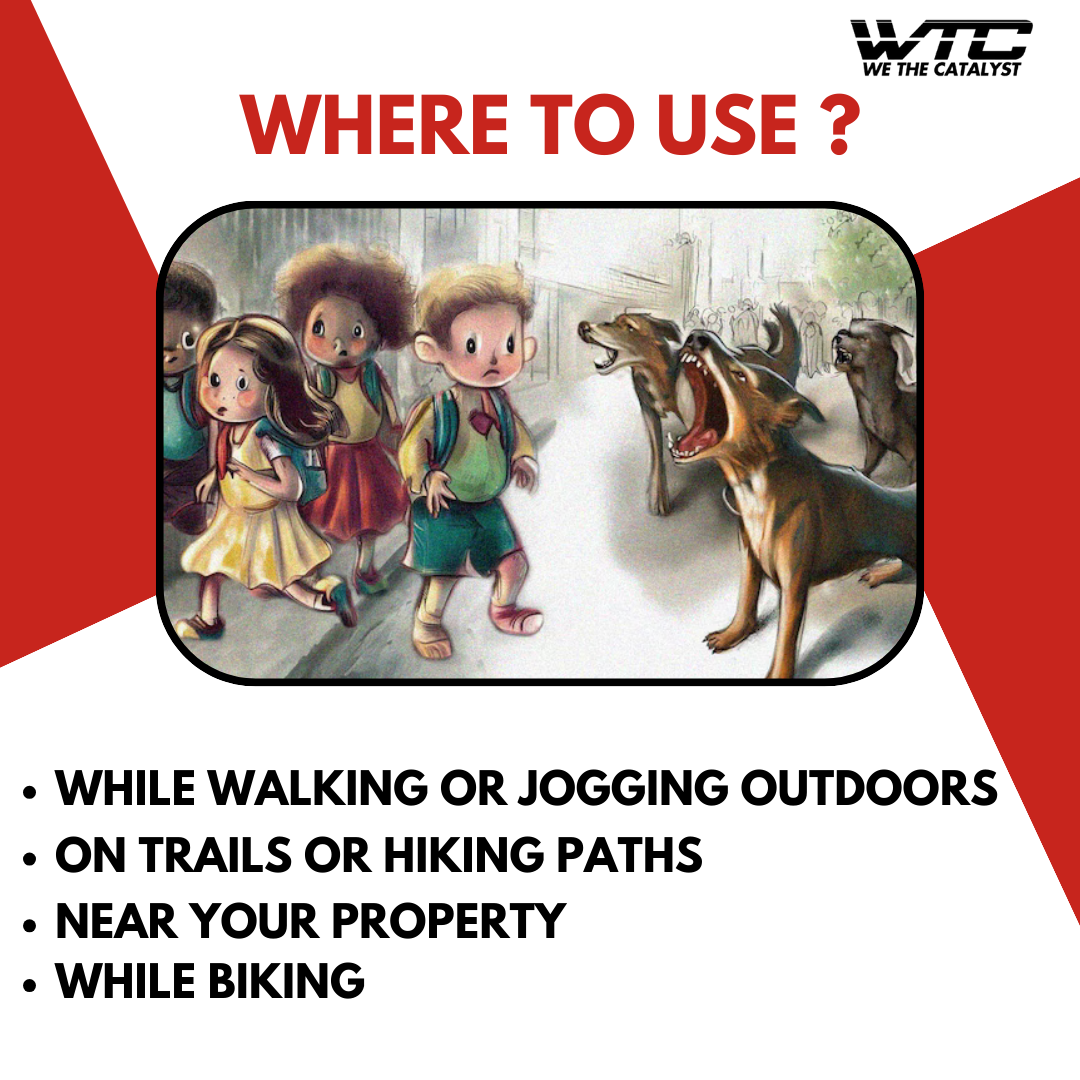 WTC Dog Stop Attack Repellent Spray, Personal Protection from Dog Attack, For Street Dogs & Cats (200 ML)