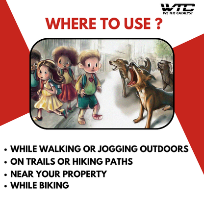 WTC Dog Stop Attack Repellent Spray, Personal Protection from Dog Attack, For Street Dogs & Cats (200 ML)