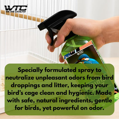 WTG Bird Litter Spray, Cage and Surroundings Cleaner, Odour Control, 500 ml