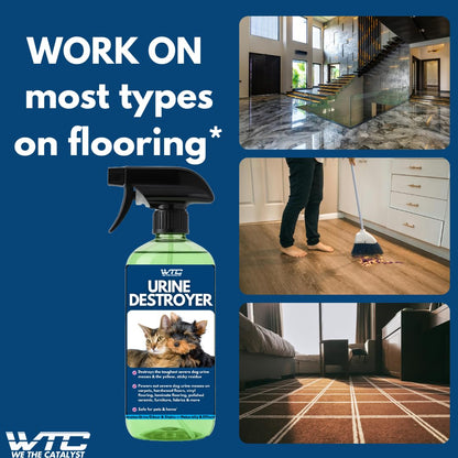 WTC Urine Destroyer Plus Dog, 500 ml, Enzymatic Formula, Quick Action-Cleans,Deodorizes, Disinfects & Home,Pet Areas,Garden & Doctor clinics | Dog Potty and Pee Area Cleaner | Urine Odour Remover