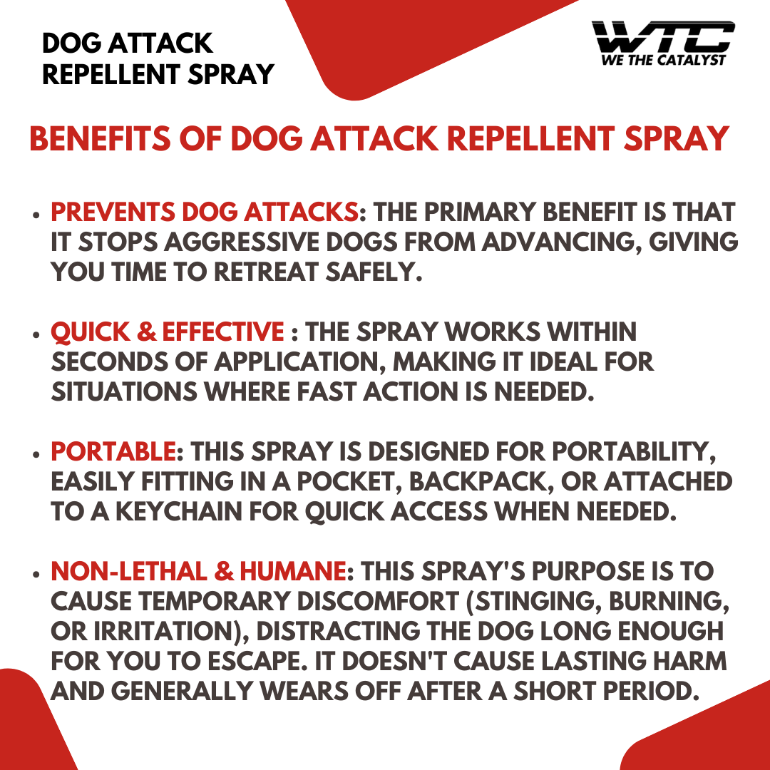 WTC Dog Stop Attack Repellent Spray, Personal Protection from Dog Attack, For Street Dogs & Cats (200 ML)