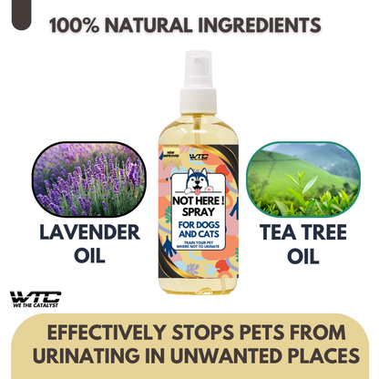 WTC Train Your Pet Not to Urinate 500 ML - Dog Pee Urine and Poo Trainer Natural Spray- Training Corrector- Indoor and Outdoor; Aid Puppies, Dogs - Natural Spray Safe Around Kids