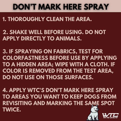 WTC Don't Mark Here 500 ML - No Pee Repellent Spray for Dogs Indoor & Outdoor - Puppy Housebreaking Supplies - Anti Peeing for Dogs and Puppies - Made in India