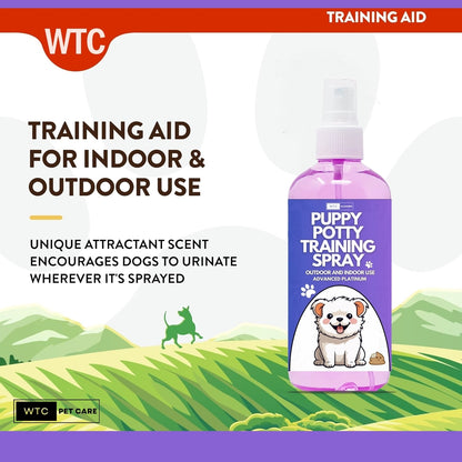 WTC Puppy Potty Training Spray 500 ML | Attractive Scent Helps Train Puppies & Dogs Where to Potty | Formulated for Indoor & Outdoor Use