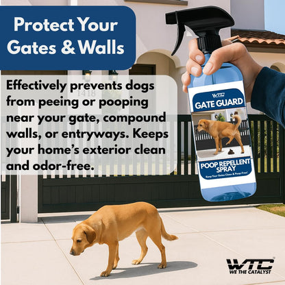 WTC Gate Guard Dog Poop & Pee Repellent Spray, Keep Your Entrance Clean & Poop-Free! 500 ML