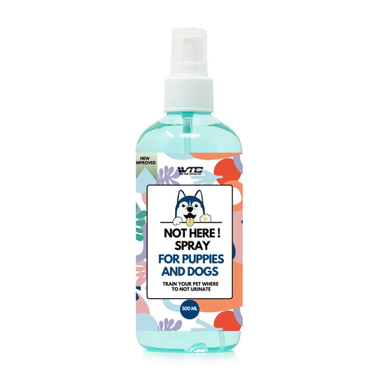 WTC Dog Not Here! Spray 500 Ml | Trains Your Pet Where Not to Urinate | Training Corrector for Puppies & Dogs | for Indoor & Outdoor Use | No More Marking | Made In The India