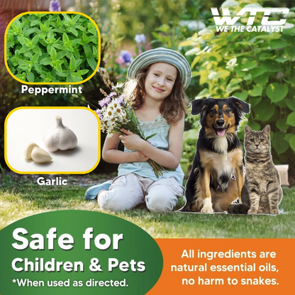 Snake Away Natural Repellent Spray, Plant and Pet Safe, All-Purpose Snake Deterrent (500 ML)