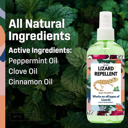 WTC Lizard Repellent Spray for Home | Anti Lizard Spray | Chipkali Repellent Spray | Herbal Lizard Killer Spray for Walls Kitchen Bathroom | Powerful Lizard Control Solution