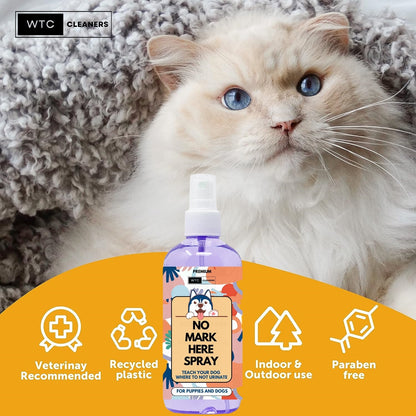 WTC No More Marking Spray 500 ml | Trains Your Pet Where Not to Urinate | Training Pee Corrector for Puppies & Dogs (500 ml)