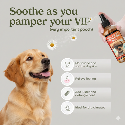 WTC Dog Detangling & Coat Spray (200ml) For Dogs & Puppies | Removes Knots & Tangles | Leaves Coat Silky & Shiny | Ideal for Shih Tzu & Long-Hair Breeds